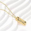 304 Stainless Steel Number 11:11 Pendant Necklaces NJEW-NH0002-01G-03-1