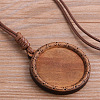 Wood Pendant Cabochons Settings WOOD-H106-26B-05-1