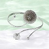 PincushionAlloy Arm Cuff Bangles for Girl Women LS-AJEW-A063-01B-P-3