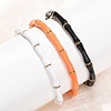 304 Stainless Steel Enamel Cuff Bangles for Women BJEW-G780-01G-1