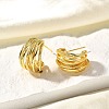 Multilayer C-Shaped Brass Stud Earrings EJEW-R018-03G-4