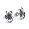 Retro 304 Stainless Steel Stud Earrings X-EJEW-L248-003AS-1