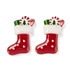 Christmas Themed Opaque Resin Cabochons CRES-P022-04-2
