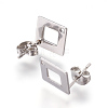 Tarnish Resistant 304 Stainless Steel Stud Earring Findings for Dangle Charms STAS-L216-06A-P-1