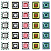 10Pcs 5 Colors Painted Glass Beads Enamel Beads LAMP-YW0001-95-1