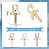   120Pcs 3 Style Brass Peg Bails Pendants Sets KK-PH0010-36-2