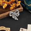 1Pc Bowknot Alloy Rhinestone Lapel Pins for Clothes JEWB-CP0001-43-3
