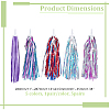5 Pairs 5 Styles Kids Plastic Tassel Ribbon FIND-AR0006-71-2