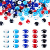 100Pcs 5 Colors Handmade Evil Eye Lampwork Beads Strands LAMP-TA0001-88A-1