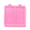 Rectangle with Sunrise Pendant Silicone Molds X-DIY-M034-11-2