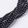 Natural Black Onyx Round Beads Strands GSR3mmC097-1