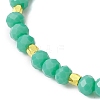 Faceted Rondelle Glass Beaded Stretch Bracelets BJEW-JB10765-4