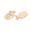 Brass Ruby Rhinestone Pendants LS-X-KK-S364-223-2