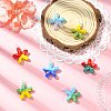 7Pcs 7 Colors Handmade Lampwork Pendants LAMP-CJ0002-75-5