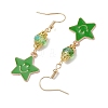 304 Stainless Steel Glass Dangle Earrings EJEW-JE05848-5
