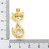 Rack Plating Brass Micro Pave Clear Cubic Zirconia Pendants ZIRC-L100-159G-4