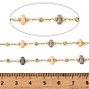 Handmade Brass Glass Beaded Chains GL-CBA1C06-08G-3