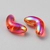 Transparent UV Plating Acrylic Beads TACR-TAC0001-09A-02-2