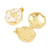 Brass Locket Pendants KK-D232-07G-3