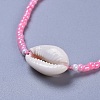 Adjustable Glass Seed Bead & Tibetan Style Zinc Alloy Charm Bracelet Sets BJEW-JB04282-01-3