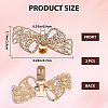 2Pcs Bowknot Alloy Rhinestone Shoe Decorations FIND-CP0002-28A-2