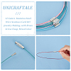 Unicraftale 60Pcs 12 Colors  Stainless Steel Wire Necklace Cord DIY Jewelry Making TWIR-UN0001-10-5