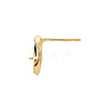 Brass Micro Pave Clear Cubic Zirconia Stud Earring Findings KK-N233-125-NF-4