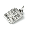 Rack Plating Brass Micro Pave Clear Cubic Zirconia Charms KK-G501-01V-P-2