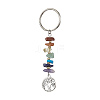 Chakra Natural Gemstone Chips Keychains KEYC-JKC00551-3