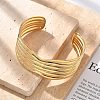 304 Stainless Steel Cuff Bangles BJEW-B108-13G-2