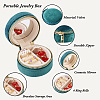 Portable Travel Round Velvet Jewelry Set Storage Zipper Boxes CON-TAC0001-11A-5