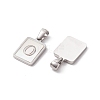304 Stainless Steel Pave Shell Pendants STAS-G327-01P-O-2