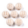 Unfinished Natural Wood European Beads WOOD-S045-143A-01H-1