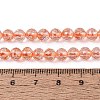 Dyed Transparent Crackle Glass Beads Strands GLAA-Q108-01A-A08-4