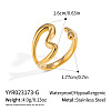 304 Stainless Steel Cuff Open Rings for Women XV0496-1-2