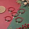 Christmas Themed Alloy Enamel Charm Bracelet BJEW-JB09928-7