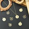 8Pcs 4 Styles Brass Micro Pave Cubic Zirconia Pendants KK-CJ0003-81-6
