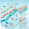 6 Strands 3 Colors Natural Freshwater Shell Dyed Beads Strands SHEL-PH0001-60-4