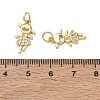 Brass Micro Pave Clear Cubic Zirconia Pendants CU-CBA9AFC-01G-16-3