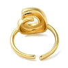 Initials Brass Open Cuff Ring for Women RJEW-N046-02G-G-3