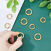 8Pcs 2 Styles Rack Plating Brass Spring Gate Rings KK-HS0001-69-3