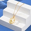 Brass Clear Cubic Zirconia Pendant Necklaces for Women NJEW-B121-01G-01-3