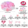 DIY Round & Flower & Heart Acrylic & ABS Plastic Imitation Pearl Beads Bracelets Making Kits DIY-FS0006-48-4