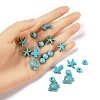 130Pcs 5 Styles Synthetic Turquoise Beads TURQ-FP0001-02-4