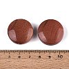 Synthetic Goldstone Coin Beads G-Q601-36B-3