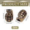 2Pcs Outdoor EDC Tool Brass Parachute Rope European Beads FIND-FG0003-75-2