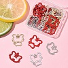 30Pcs 5 Style Spray Painted Alloy Pendants ENAM-FS0002-93-8