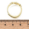 Brass Micro Pave Clear Cubic Zirconia Finger Rings for Women CU-CBAE7DF-12G-05-5