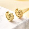 Rack Plating Ring Brass Hoop Earrings for Women EJEW-C125-15G-1