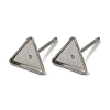 Tarnish Resistant Earring Cabochon Settings 304 Stainless Steel Ear Studs Blank Settings STAS-Q170-11-1